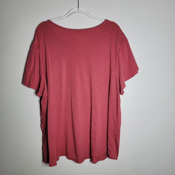 Maurices Flutter Sleeve Top Plus Size 3X Cotton Modal Blend Short Sleeve Stretch - Picture 3 of 6